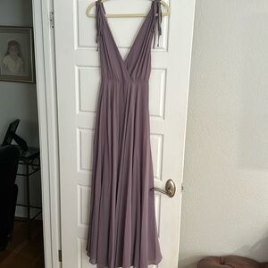 Lulus Dance the Night Away dusty purple backless maxi dress, Size XS